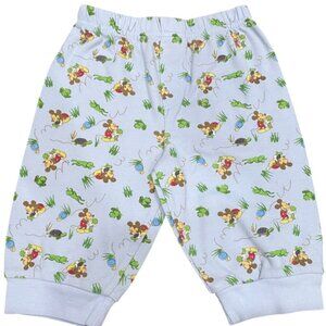 Vintage Mickey Mouse Pants with frogs snails and turtles 6-9 months